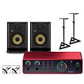 Focusrite 2i2 Gen 4 With KRK ROKIT G5 Studio Monitor Pair (Stands & Cables Included) ROKIT 5ROKIT 5
