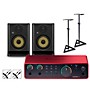 Focusrite 2i2 Gen 4 With KRK ROKIT G5 Studio Monitor Pair (Stands & Cables Included) ROKIT 5