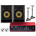 Focusrite 2i2 Gen 4 With KRK ROKIT G5 Studio Monitor Pair (Stands & Cables Included) ROKIT 5ROKIT 8