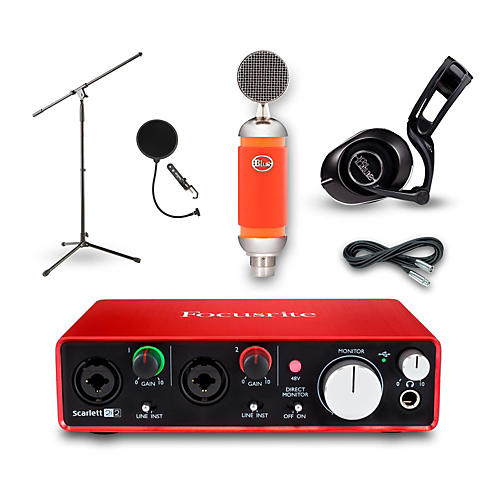 2i2 Recording Bundle with Blue Mic and Headphones
