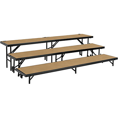 National Public Seating 3 Level Straight Standing Choral Riser (18"x96" Platform)