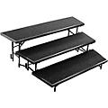 National Public Seating 3 Level Tapered Standing Choral Riser Grey CarpetBlack
