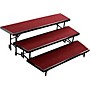 National Public Seating 3 Level Tapered Standing Choral Riser Red Carpet
