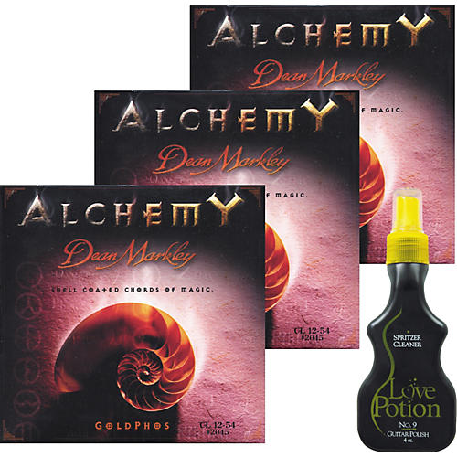 Dean Markley 3 Pack 2045 Acoustic Alchemy Strings with Free Love Potion No. 9