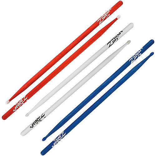 3 Pair 5A Nylon Red White & Blue Value Pack