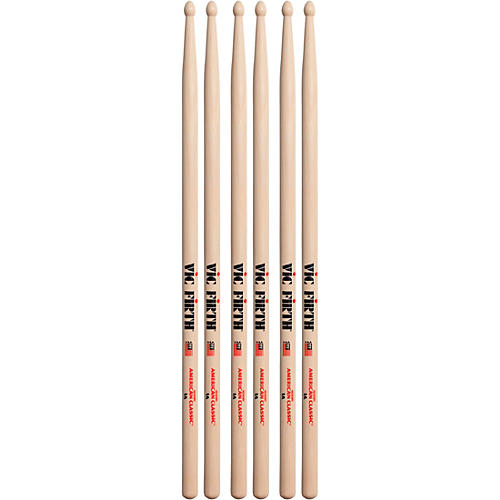 3-Pair American Classic Hickory Drumsticks