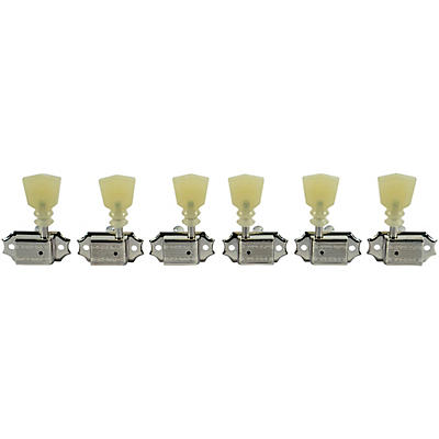 Kluson 3 Per Side Deluxe Series Pearl Double Ring Double Line Logo Tuning Machines