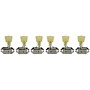 Kluson 3 Per Side Deluxe Series Pearl Double Ring Double Line Logo Tuning Machines Nickel