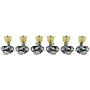 Kluson 3 Per Side Locking Revolution Series G-Mount Non-Collared Pearloid Keystone Tuning Machines Chrome