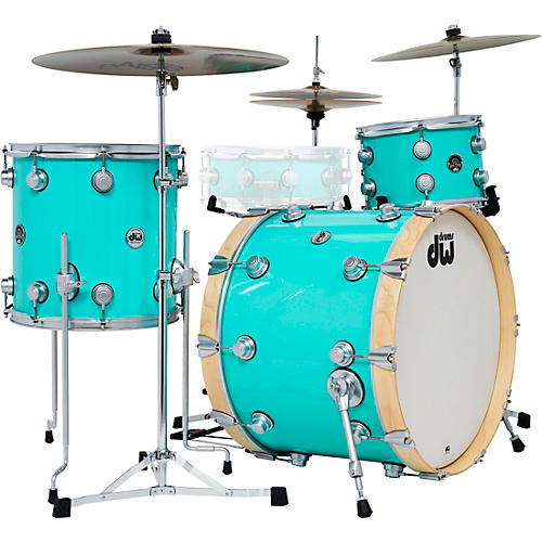 DW 3-Piece Collector's Series Santa Monica Shell Pack with Satin Chrome Hardware Sea Foam Green