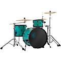 SJC Drums 3-Piece Pathfinder Shell Pack Cyber Yellow SatinMiami Teal Satin