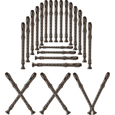 Lyons 3-Piece Recorder Baroque Fingering Brown 25-Pack