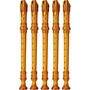 Lyons 3-Piece Recorder Baroque Fingering Transparent Orange 5-Pack