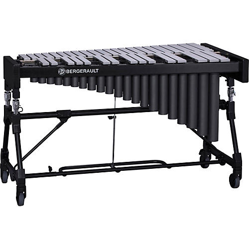 Bergerault 3.0 Octave Performance Series Vibraphone Silver Finish Aluminum Bars Concert Frame with Motor