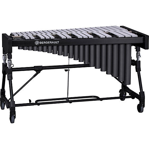 Bergerault 3.0 Octave Performance Series Vibraphone Silver Finish Aluminum Bars Concert Frame without Motor