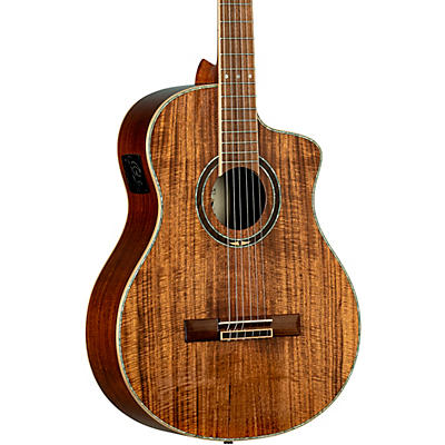 Ortega 30th Anniversary Slim Neck Cutaway Acoustic-Electric Classical Guitar -