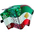 Rossetti 3112 31-Button Diatonic Accordion - FBE, BlackRed to White to Green