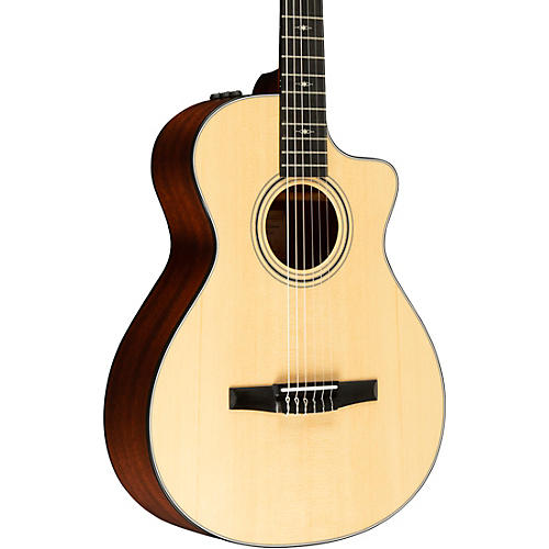 Taylor 312ce-N Grand Concert Nylon-String Acoustic-Electric Guitar Natural