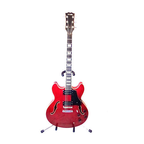 Vester 335 Hollow Body Electric Guitar Trans Red
