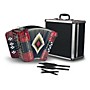 Sofiamari 34-Button Diatonic Accordion - Red & Black Tri-Color, GCF