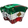 Rossetti 3412 34-Button Diatonic Accordion - GCF, Red to White to Green