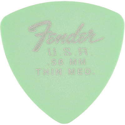 Fender 346 Dura-Tone Delrin Pick (12-Pack), Surf Green
