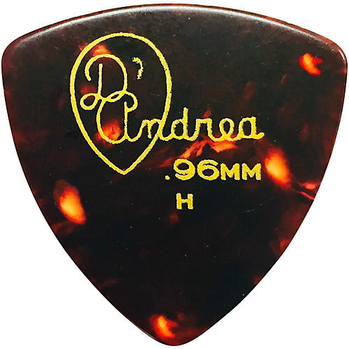 D'Andrea 346 Rounded Triangle Celluloid Guitar Picks - One Dozen Shell Heavy