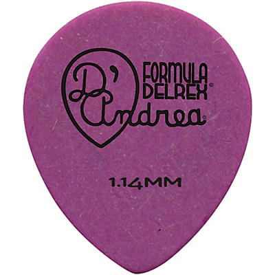 D'Andrea 347 Rounded Teardrop Delrex Delrin Guitar Picks - One Dozen