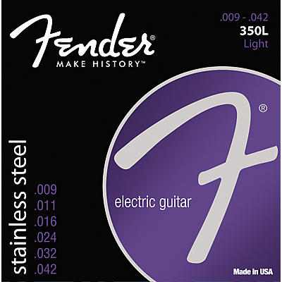 Fender 350L Stainless Steel Electric Guitar Strings - Light