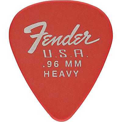 Fender 351 Dura-Tone Delrin Pick (12-Pack), Fiesta Red