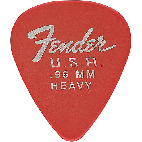 Fender 351 Dura-Tone Delrin Pick (12-Pack), Fiesta Red .96 mm 12 Pack