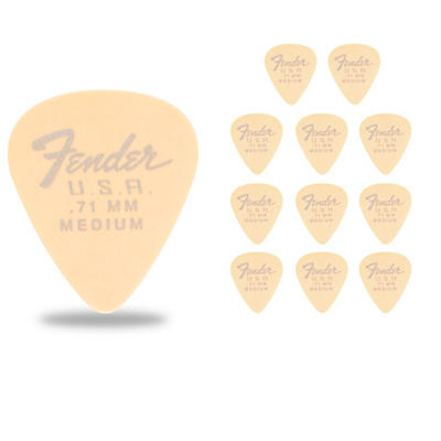 Fender 351 Dura-Tone Delrin Pick (12-Pack), Olympic White