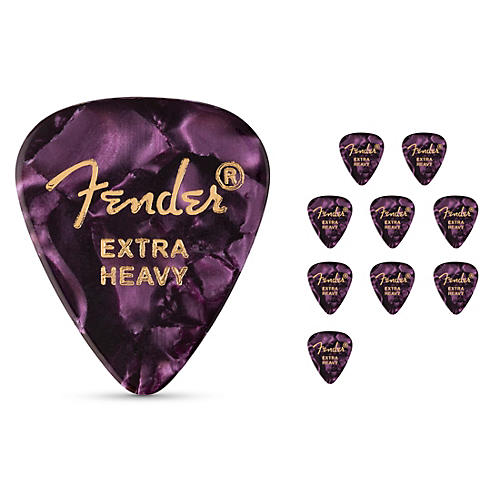 Fender 351 Premium Celluloid Guitar Picks  (12-Pack) Purple Moto X-Heavy