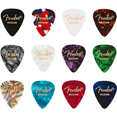 Fender 351 Shape Celluloid Medley Guitar Picks -
