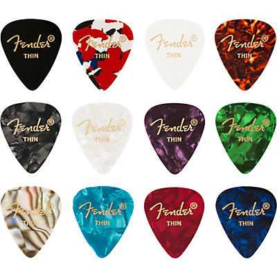 Fender 351 Shape Celluloid Medley Guitar Picks -