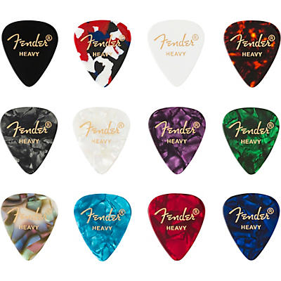 Fender 351 Shape Celluloid Medley Guitar Picks (12-pack)