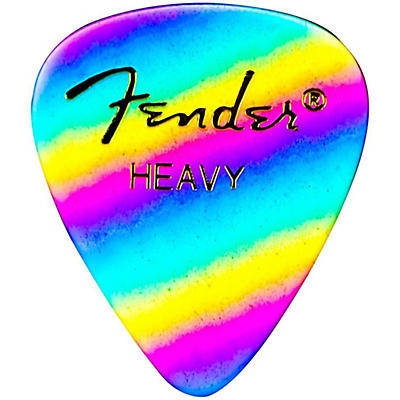 Fender 351 Shape Premium Picks Thin Rainbow Celluloid - 12-Pack