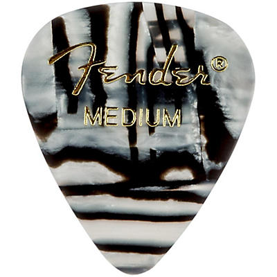 Fender 351 Shape Premium Picks, Zebra Celluloid
