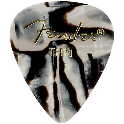 Fender 351 Shape Premium Picks, Zebra Celluloid