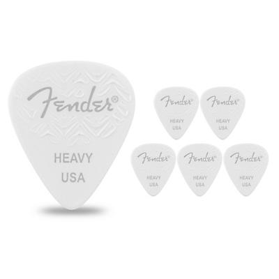 Fender 351 Shape Wavelength Celluloid Guitar Picks (6-Pack), White