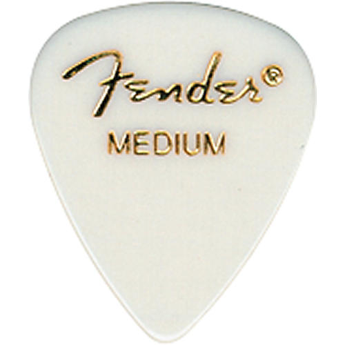 Fender 351 Standard Guitar Pick. White Heavy 1 Dozen