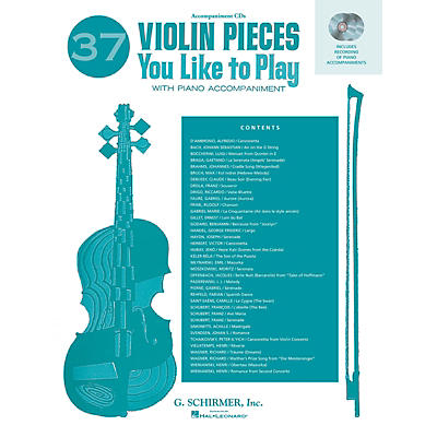 G. Schirmer 37 Violin Pieces You Like to Play (Two Accompaniment CDs) String Solo Series CD Composed by Various