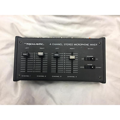 Realistic 4 Channel Stereo Microphone Mixer Unpowered Mixer