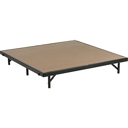 Midwest Folding Products 4' Deep X 4' Wide Single Height Portable Stage & Seated Riser 16 Inches High Gray Polypropylene