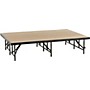 Midwest Folding Products 4' Deep X 6' Wide Single Height Portable Stage & Seated Riser 16 Inches High Pewter Gray Carpet