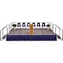 Midwest Folding Products 4' Deep X 8' Wide Single Height Portable Stage & Seated Riser 16 Inches High Hardboard Deck