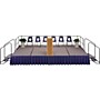 Midwest Folding Products 4' Deep X 8' Wide Single Height Portable Stage & Seated Riser 8 Inches High Pewter Gray Carpet