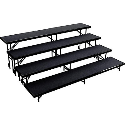 National Public Seating 4 Level Straight Standing Choral Riser (18"x96" Platform)
