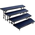 National Public Seating 4 Level Tapered Standing Choral Riser Grey CarpetBlue Carpet