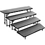 National Public Seating 4 Level Tapered Standing Choral Riser Grey Carpet